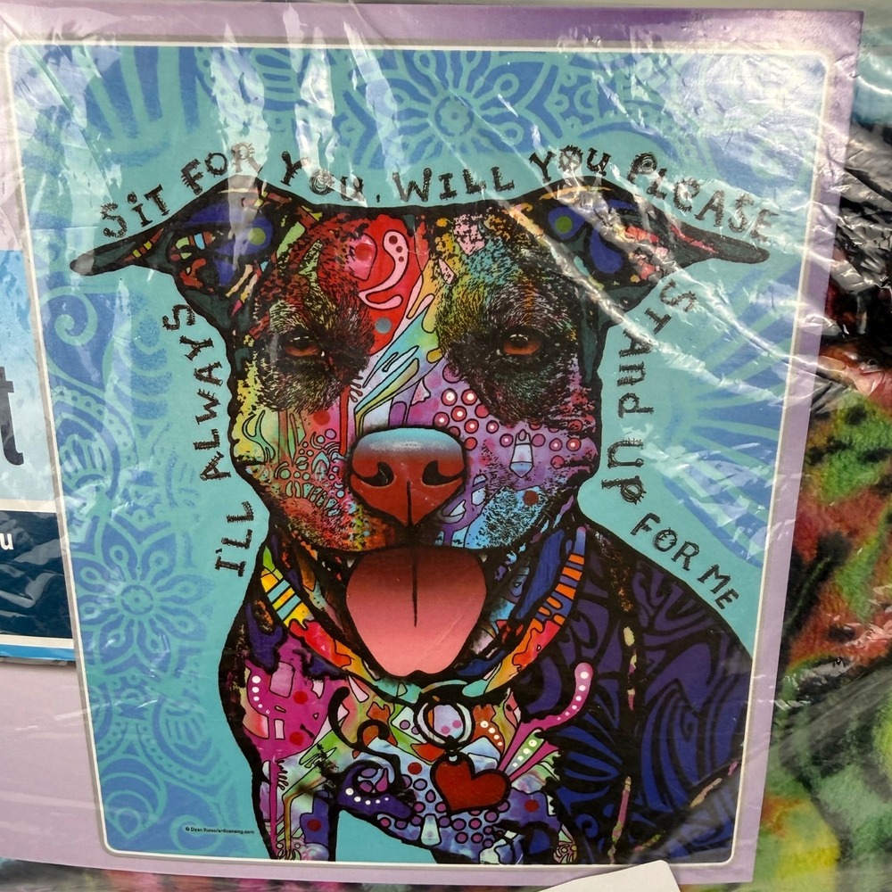 Dawhud Direct Dean Russo Collection 50x60 in Pitbull‎ Fleece Throw Blanket NEW